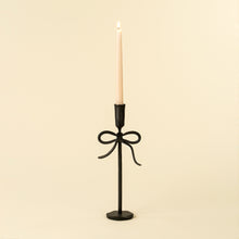 Load image into Gallery viewer, Bow Forged Black Candlestick | Three Sizes