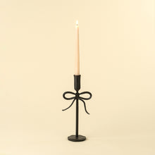Load image into Gallery viewer, Bow Forged Black Candlestick | Three Sizes