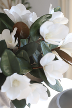 Load image into Gallery viewer, Magnolia Faux Flowers with Leaves