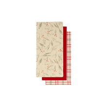 Load image into Gallery viewer, Winter Berry Tea Towel Set of Three
