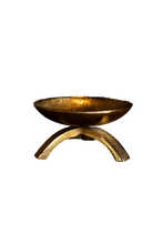 Load image into Gallery viewer, Tripod Candle Holder Brass Look
