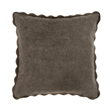 Load image into Gallery viewer, Scalloped Edge Pillow Fog Charcoal
