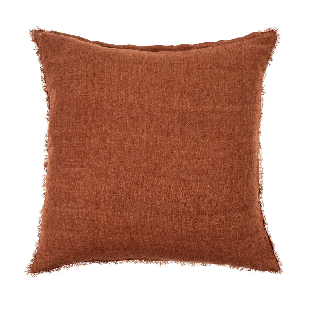 Linen 24X24 Pillow - Burnt Umber
