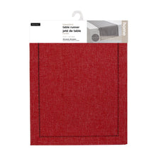 Load image into Gallery viewer, Hemstitch Table Runner Red
