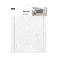 Load image into Gallery viewer, Hemstitch Table Runner White

