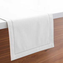 Load image into Gallery viewer, Hemstitch Table Runner White
