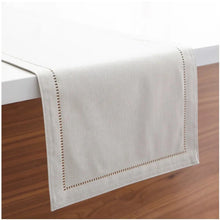 Load image into Gallery viewer, Hemstitch Table Runner Linen

