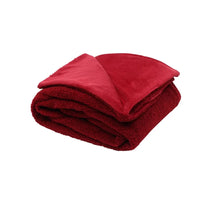 Load image into Gallery viewer, Boucle Cranberry Reversible Throw
