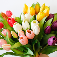 Load image into Gallery viewer, Real Touch Rose Tulip Bunch

