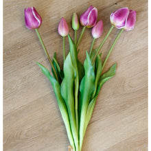 Load image into Gallery viewer, Real Touch Lavender Tulip Bunch Tall
