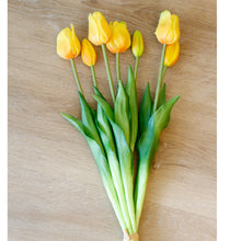 Load image into Gallery viewer, Real Touch Yellow Tulip Bunch Tall
