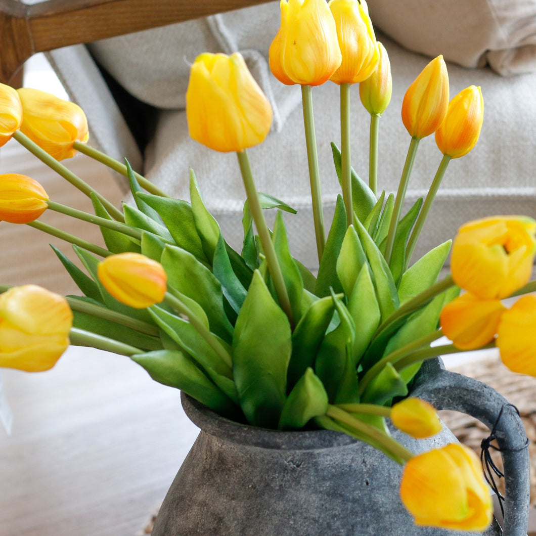 Real Touch Yellow Tulip Bunch Tall