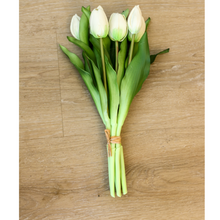 Load image into Gallery viewer, Real Touch White Tulip Bunch

