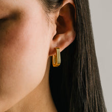 Load image into Gallery viewer, Groove Hoop Earrings
