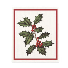 Load image into Gallery viewer, Botanical Holly Dishcloth
