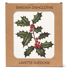 Load image into Gallery viewer, Botanical Holly Dishcloth
