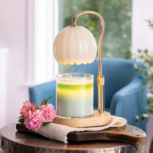 Load image into Gallery viewer, Milk Glass Candle Warmer Gold
