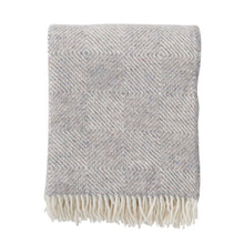 Load image into Gallery viewer, Gooseye Wool Throw Grey
