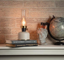 Load image into Gallery viewer, Lantern LED Light with Chimney Ivory Gold
