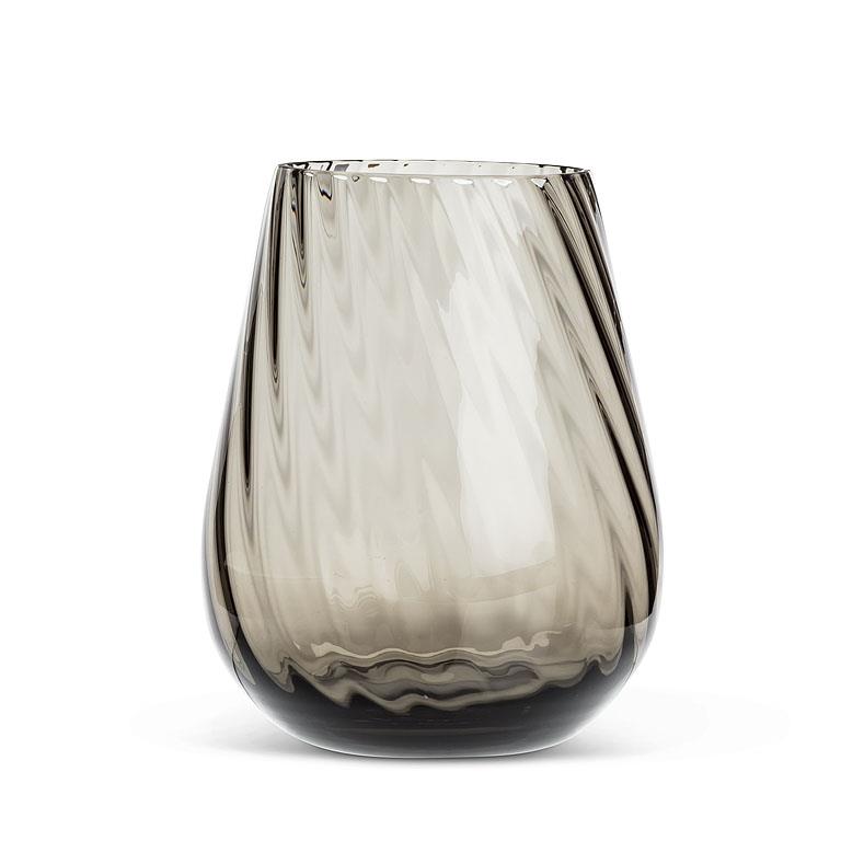Twist Optic Smoke Stemless Wine Glass