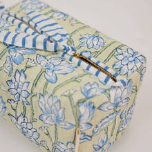 Load image into Gallery viewer, Lotus Indigo Organic Cotton Medium Toiletry Bag

