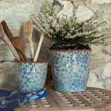 Load image into Gallery viewer, Floral Print Planter in Blue
