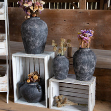 Load image into Gallery viewer, Black Terracotta Vase | Three Sizes
