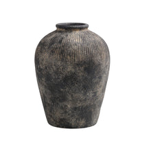 Load image into Gallery viewer, Black Terracotta Vase | Three Sizes
