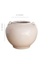 Load image into Gallery viewer, Cream Glazed Vintage Inspired Pot
