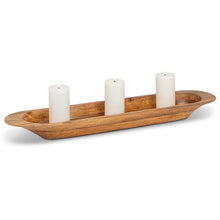 Load image into Gallery viewer, Long Deep Oval Wood Bowl
