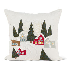 Load image into Gallery viewer, Snowy Village Pillow
