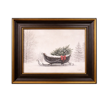 Load image into Gallery viewer, Festive Sleigh Framed Art
