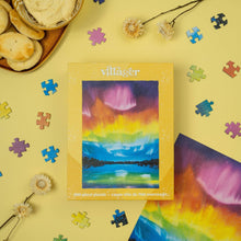 Load image into Gallery viewer, Rainbow Northern Lights 500-Piece Puzzle | Canadian Artist
