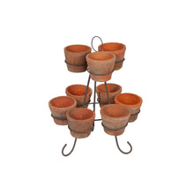 Load image into Gallery viewer, Two Tiered Stand with Terracotta Pots
