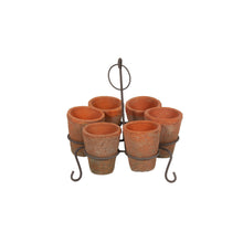 Load image into Gallery viewer, One Tier Stand with Terracotta Pots
