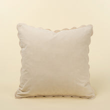 Load image into Gallery viewer, Corduroy Ivory Scalloped Pillow
