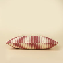 Load image into Gallery viewer, Red Ticking Lumbar Pillow
