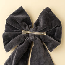 Load image into Gallery viewer, Olive Velvet Bow Clip
