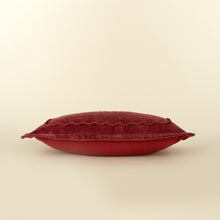 Load image into Gallery viewer, Happy Holidays Red Velvet Pillow
