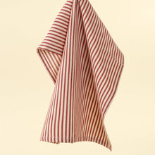 Load image into Gallery viewer, Red Ticking Tea Towel Set
