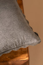 Load image into Gallery viewer, Scalloped Edge Pillow Fog Charcoal
