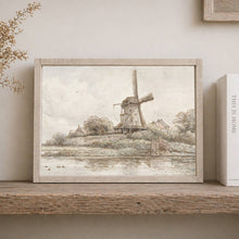 Load image into Gallery viewer, Dutch Windmill Vintage Art
