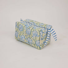 Load image into Gallery viewer, Lotus Indigo Organic Cotton Medium Toiletry Bag
