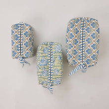 Load image into Gallery viewer, Lotus Indigo Organic Cotton Medium Toiletry Bag
