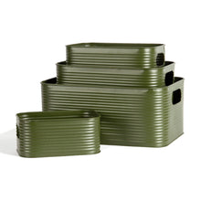 Load image into Gallery viewer, Dark Green Metal Bin
