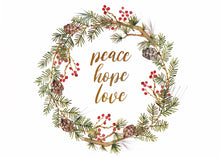 Load image into Gallery viewer, Festive Wreath Christmas Card Box Set
