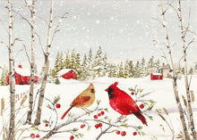 Load image into Gallery viewer, Cardinals In Winter Christmas Card Box Set
