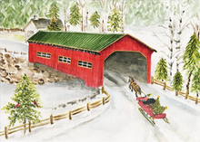 Load image into Gallery viewer, Snowy Sleigh Ride Christmas Card Box Set
