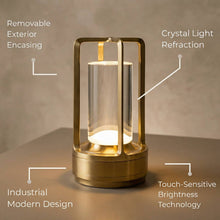 Load image into Gallery viewer, Elio Cordless Metal Table Lamp| Two Finishes

