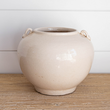 Load image into Gallery viewer, Cream Glazed Vintage Inspired Pot
